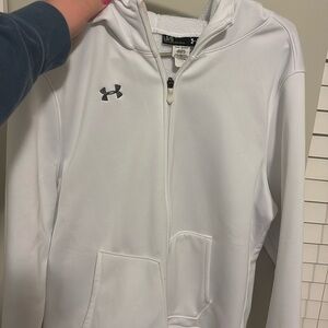 White under armour zip up